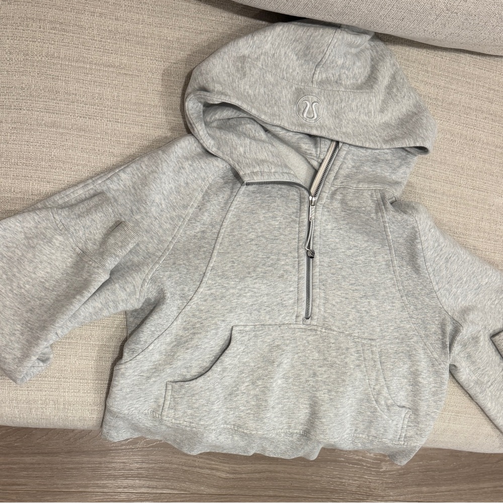 Lulu Heathered Grey Half-Zip Scuba - Picture 2 of 2